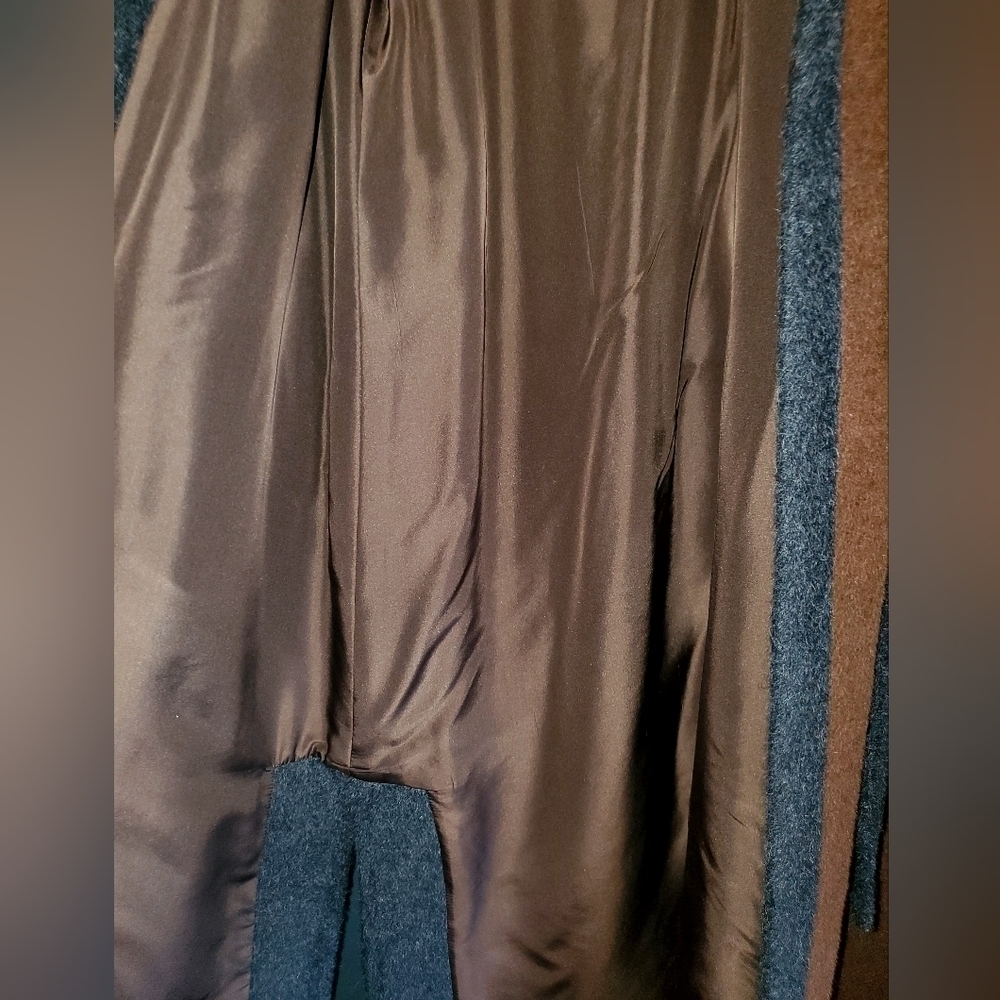 Neiman Marcus Bisang Agnona Alpaca Long Brown Coat Size 8P - Picture 10 of 14